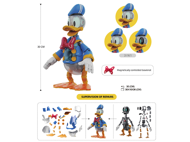 Assembly Donald Duck Cyber Mechanical Version With Magnetic Control Light