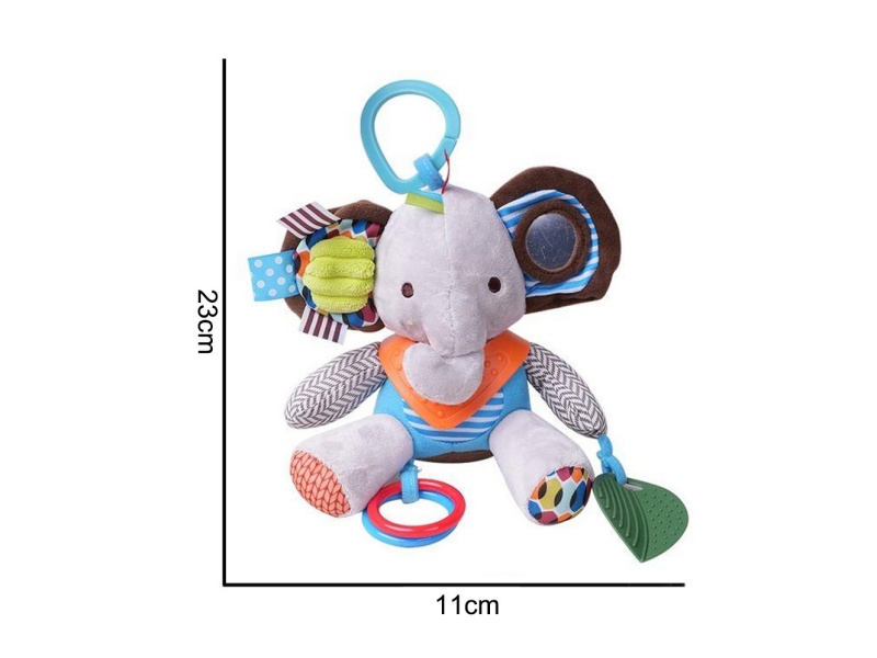 A Large Plush Colorful Elephant Pendant
