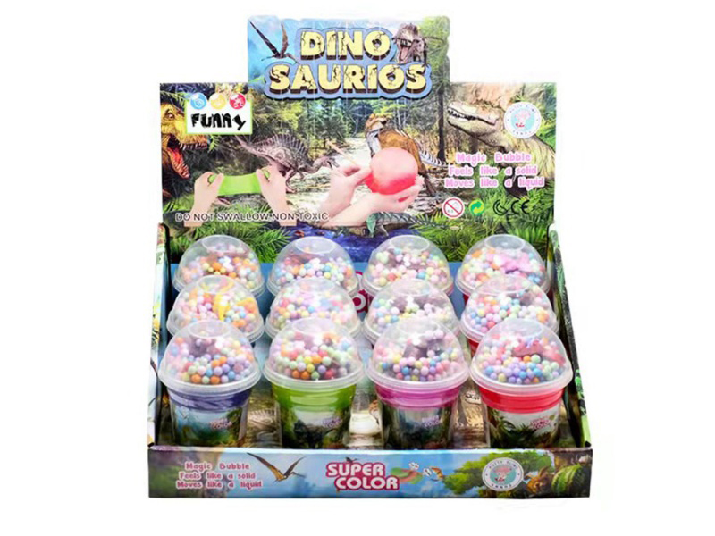 Crystal Mud Slime, Milk Tea Cup, Beverage, Colored Beads, Pull Mud