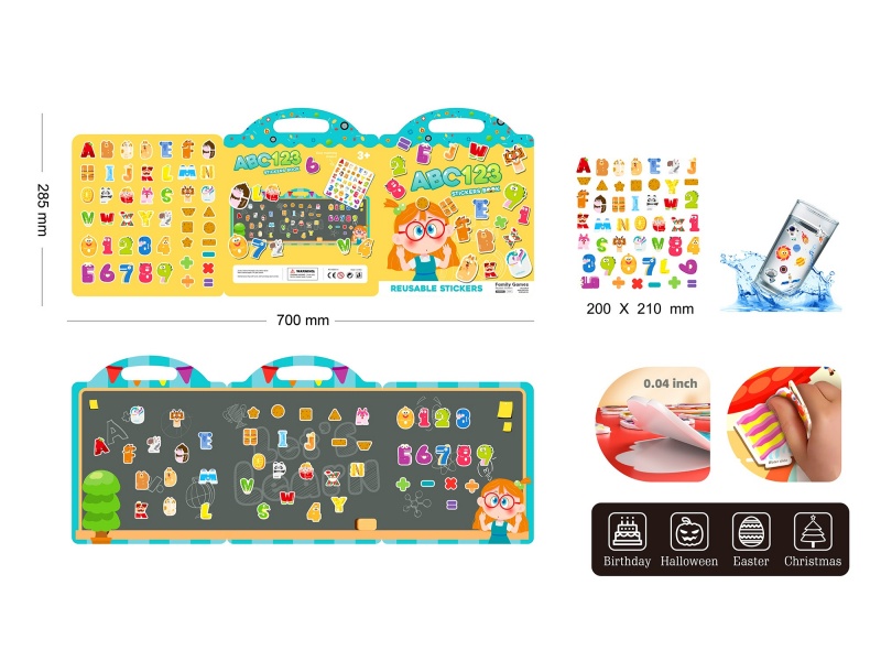 Jelly Sticker Book(Alphabet & Numbers)