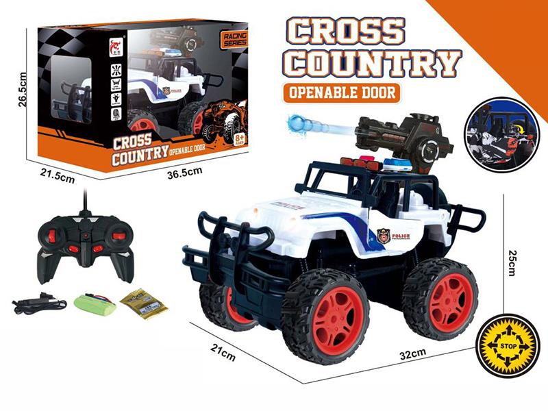 5-Channel Remote Control Jeep Police Car(Launch Water Bomb)(Included Batteries)