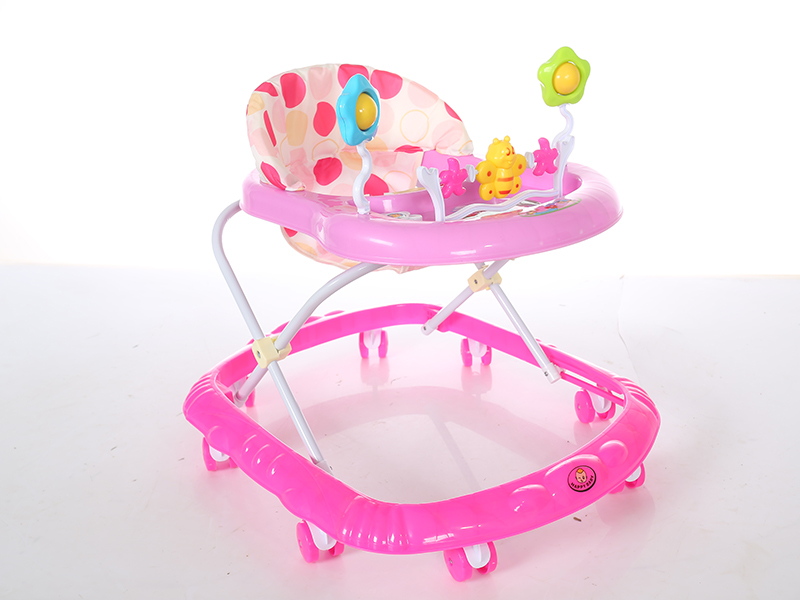 Baby Walker With Music(One-Key To Folding, Adjustable Height)