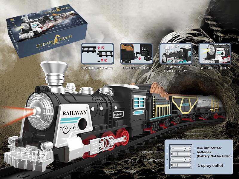 Simulated Retro Train Model Electric Steam Train Track