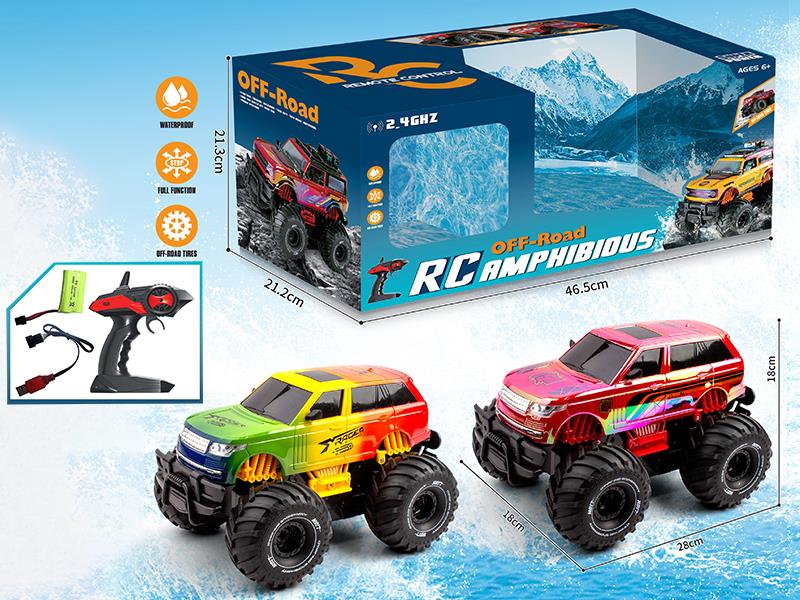 1:14 2.4G 4-Channel Remote Control 4WD 360° Rotating Range Rover Amphibious Vehicle(Including Batteries)
