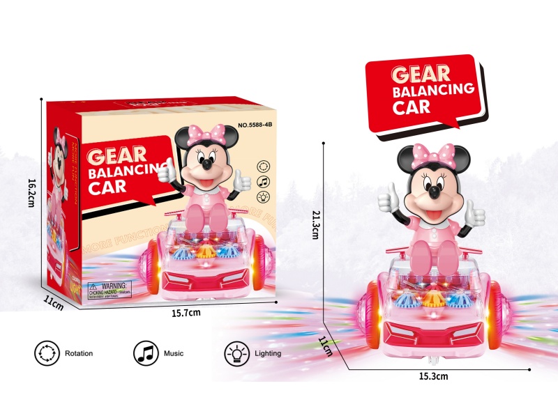 Electric Transparent Gear Balance Scooter Minnie (With Lights And Music)