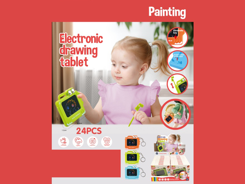 Children'S Erasable Lcd Handwriting Pad Keychain