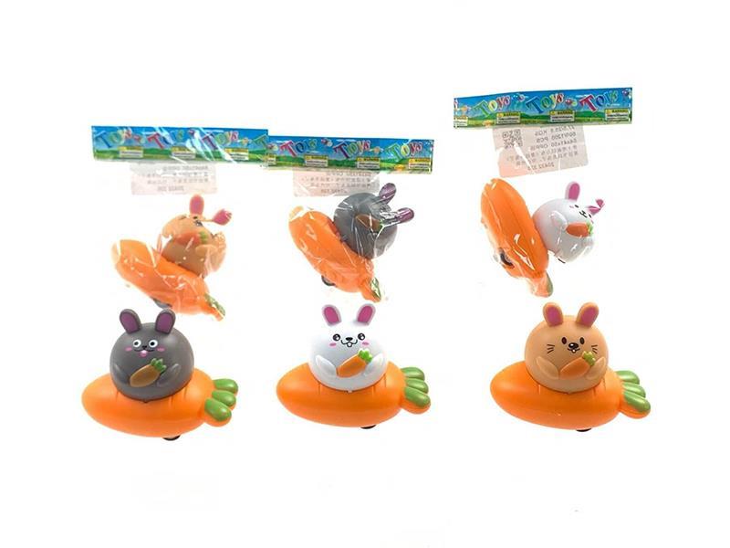 Turnip Skateboard Pull-Back Rabbit (Easter Bunny)