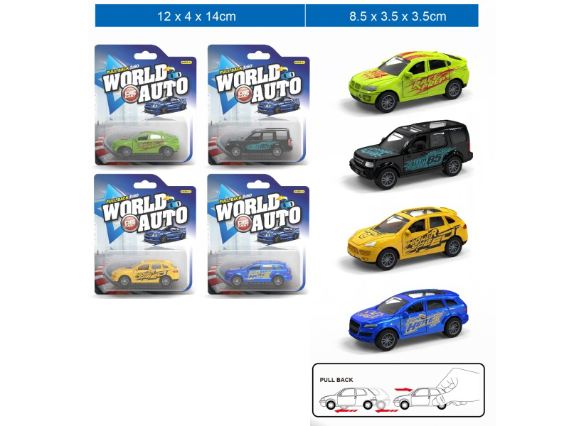 1:60 Double-Door Recoil Racing Car Alloy Bike