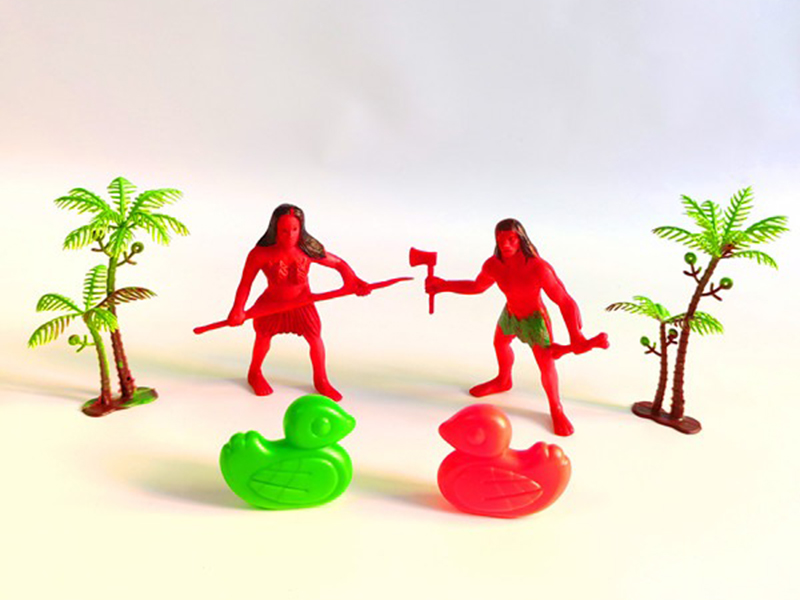 Two Ancient Savages, Two Ducks, Two Coconut Trees