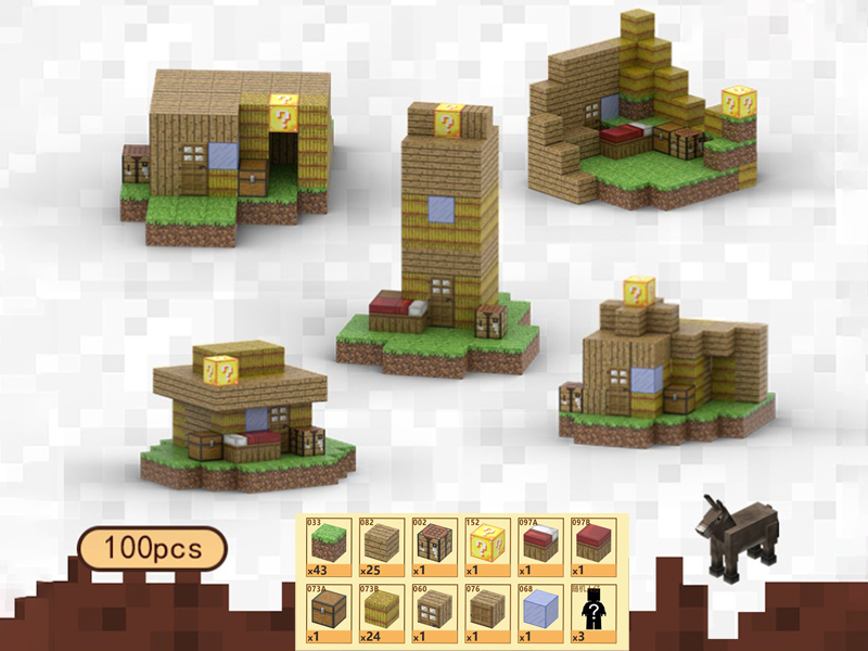 Pasture Cottage Magnetic Cube Building Blocks 100pcs