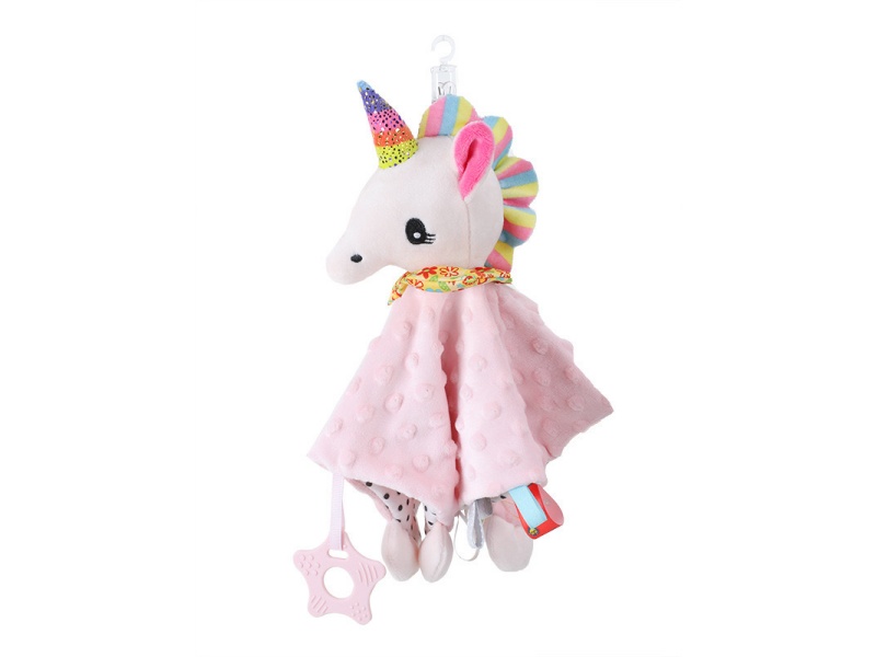 Pink Unicorn Baby Soothing Towel