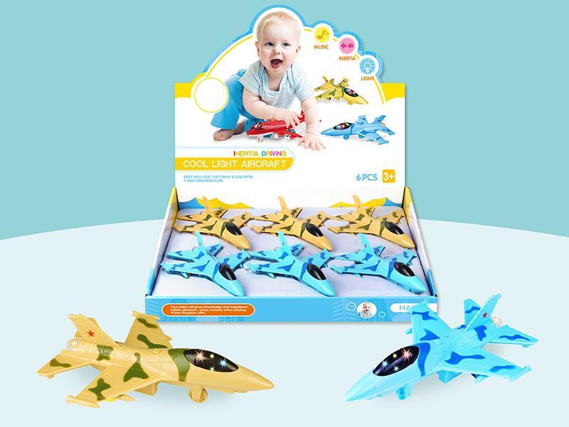 6PCS(2) Friction Warplane With Light and Music(2)