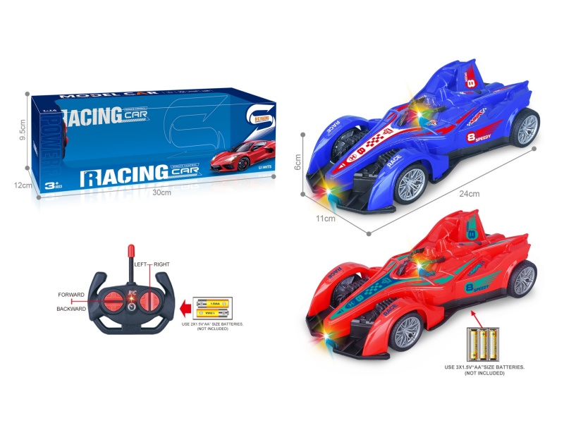 27Mhz 1:16 Four-Way Car With Headlight Spray Paint F1 Equation Remote Control Racing Car (Without Power Included)