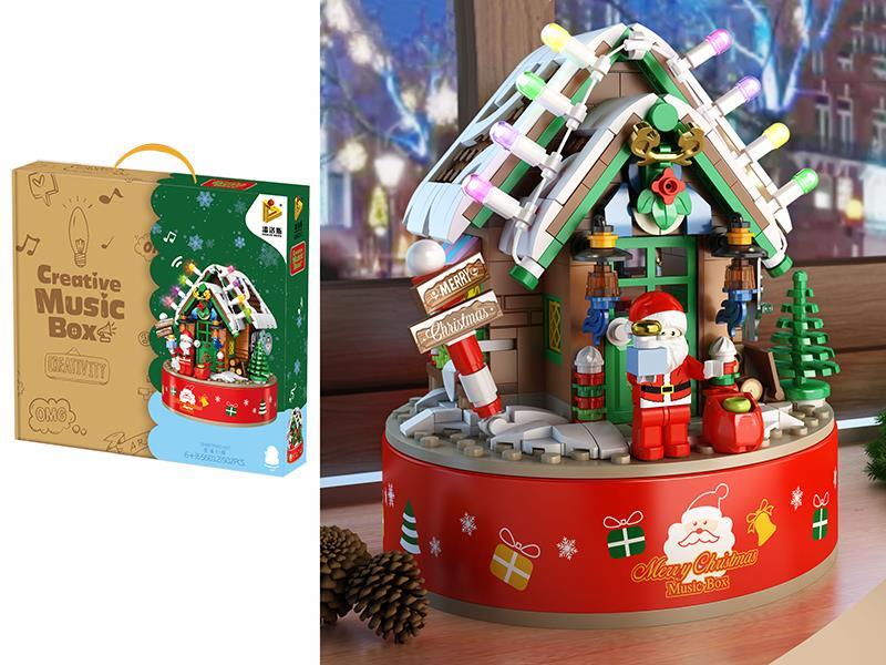 Christmas House Music Box Building Blocks 502PCS