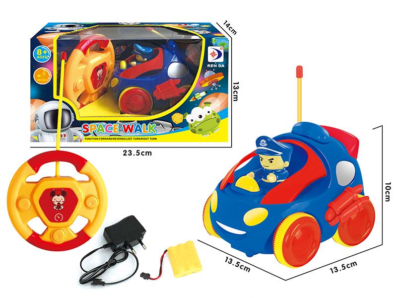 2-Channel Remote Control Police Cartoon Car