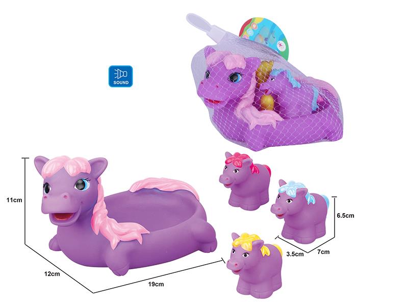 Cute Horse Kids Bath Toy Set