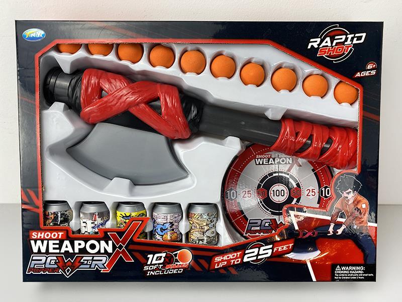 Air Pressure Axe Gun + 10 EVA Bullets + 5 Cans