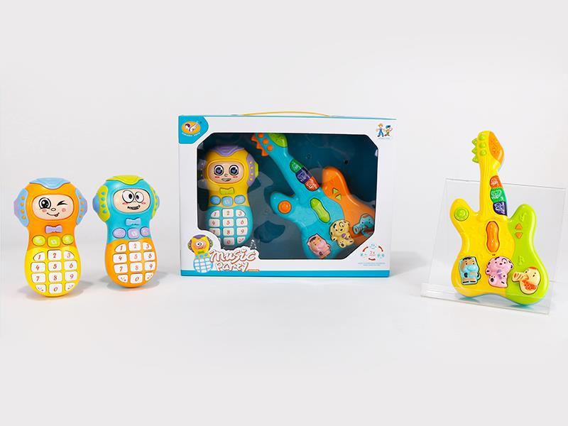 Face Changing Mobile Phone, Guitar 2pcs