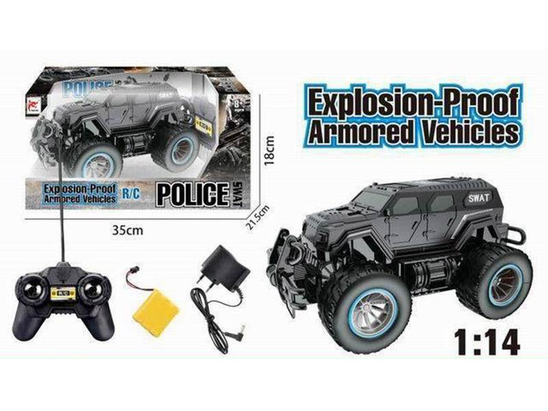 27Mhz 1:14 4-Channel Remote Control Police Car(Including Batteries)