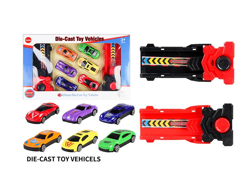 Ejection Alloy Sports Cars Dual Launcher Series - 7pcs