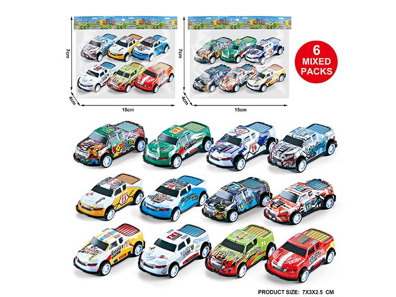 6.8cm Iron Sheet Cars 6pcs