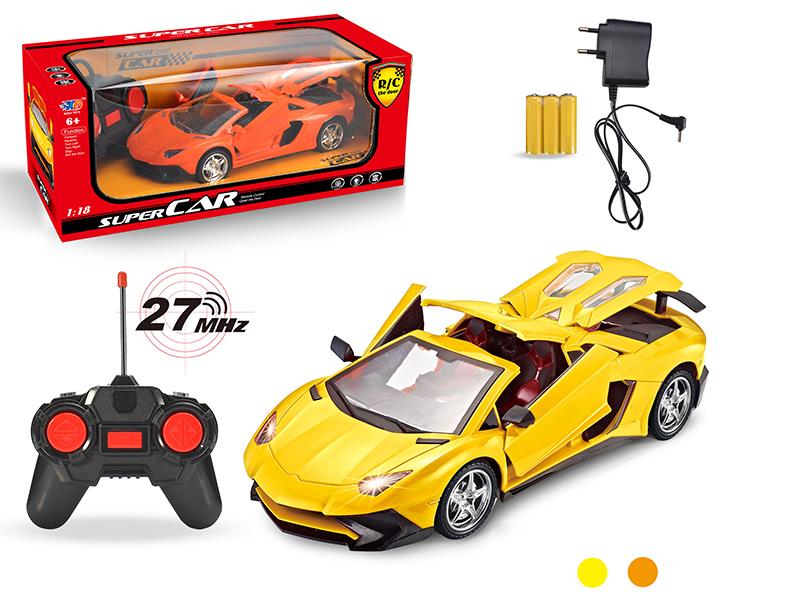 1:18 Lamborghini 4 Open Doors Remote Control Car (With Charger,Rechargeable Batteries)