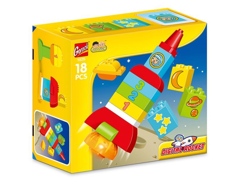 Digital Rocket Building Blocks 18pcs