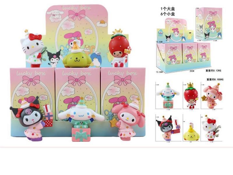 6 large Christmas version Melody Cartoon cute figurine desktop ornaments