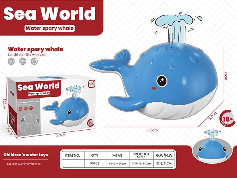 B/O Water Jet Whale Toy