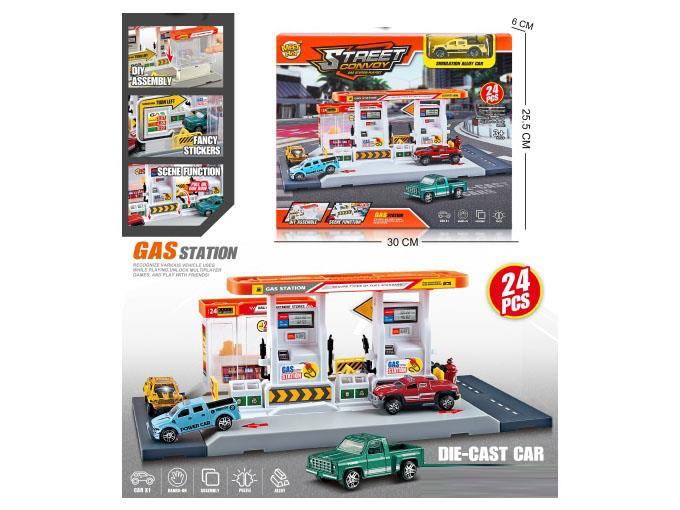 One alloy vehicle is provided for the urban gas station (parking lot).