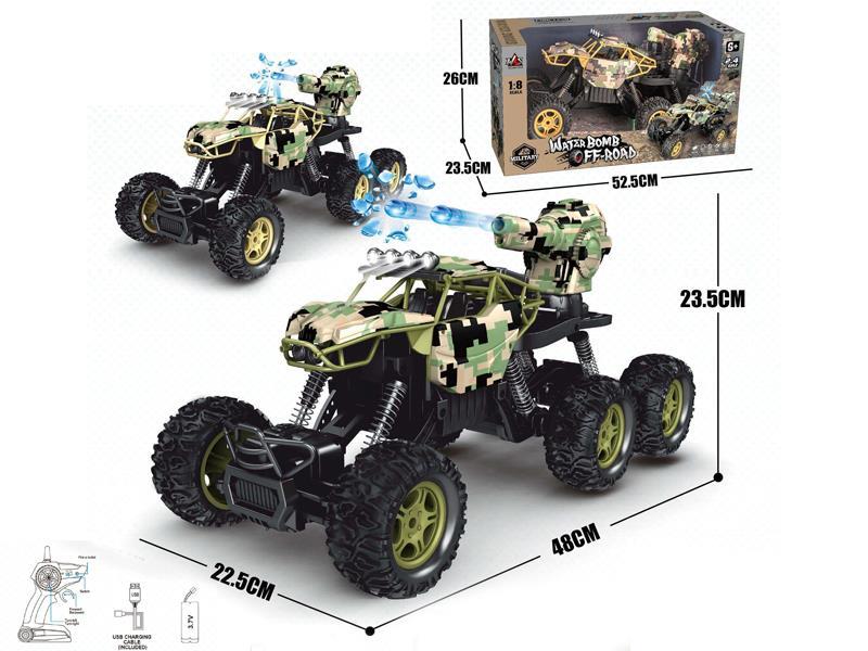 2.4G R/C Six Wheel Alloy Climbing Bullet Truck