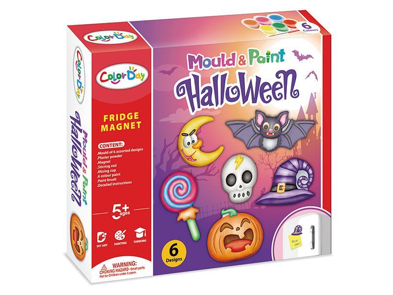 DIY  Plaster Coloured Drawing Toys Fridge Magnet - Halloween