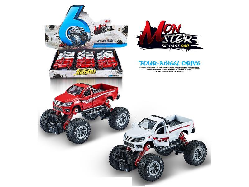 12PCS 1:30 Alloy Return Force Simulation Climbing Wheel