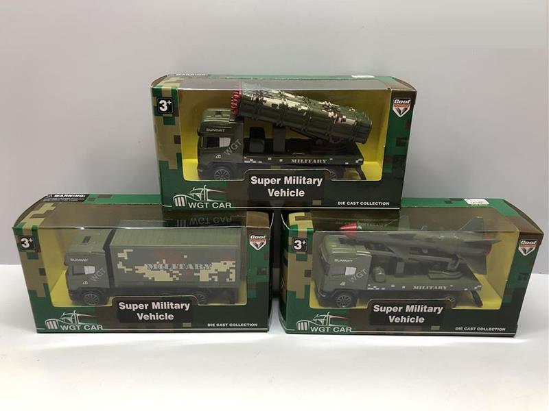 1:64 Pull Back Alloy Military Vehicle