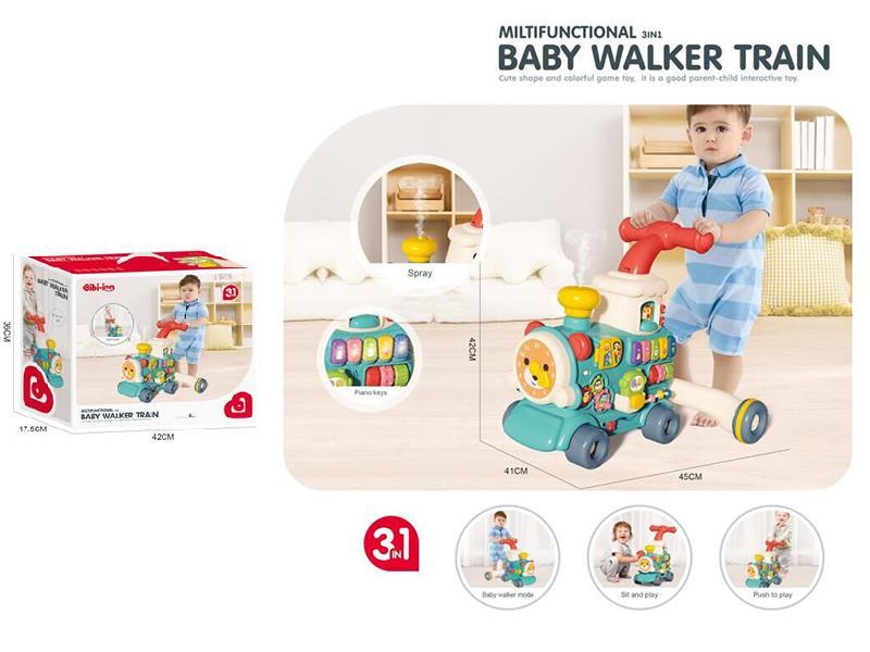 Multifunctional 3 In 1 Baby Walker Train