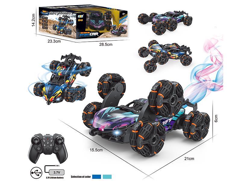 Remote Control Six Wheel Alloy Stunt Spray Drift Car
