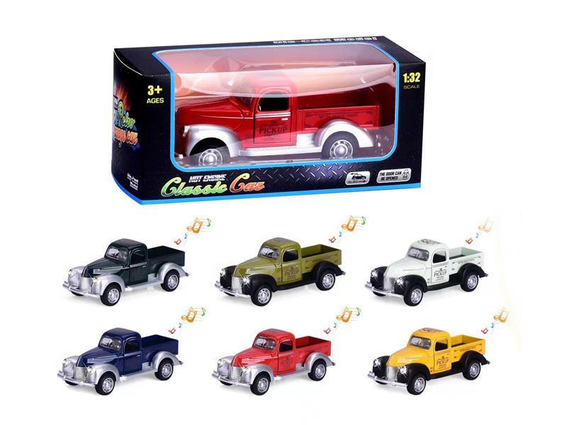 1:32 Alloy Pull Back Pickup Ford With Light Music