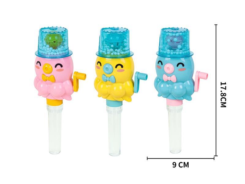 Hand-Cranked Octopus Toy With Lights