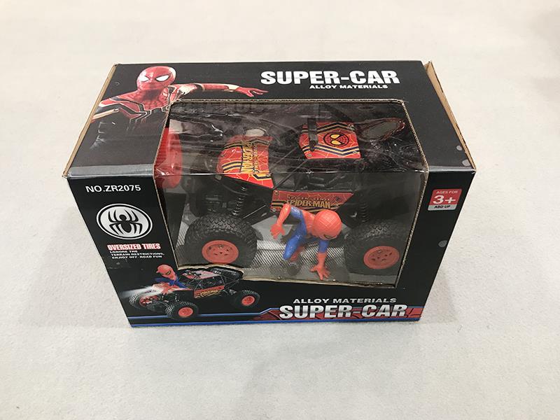 4 Channel Remote Control Alloy Off-Road Climbing Car(Spider-Man Action Figure)