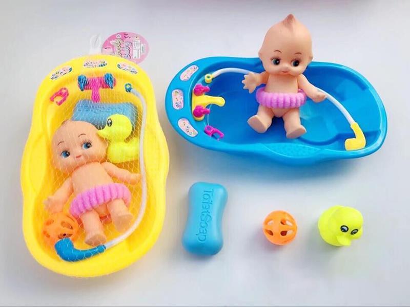 Baby Doll + Bathtub Toy