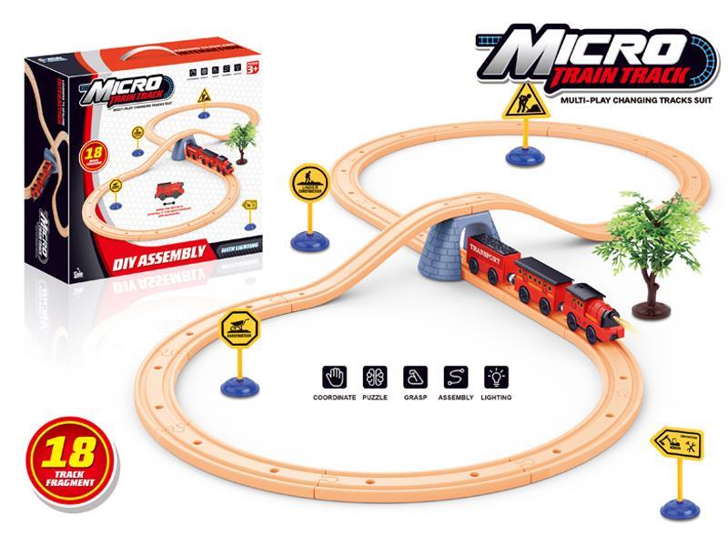 18 2-Car Assembled Rail Cars Toy