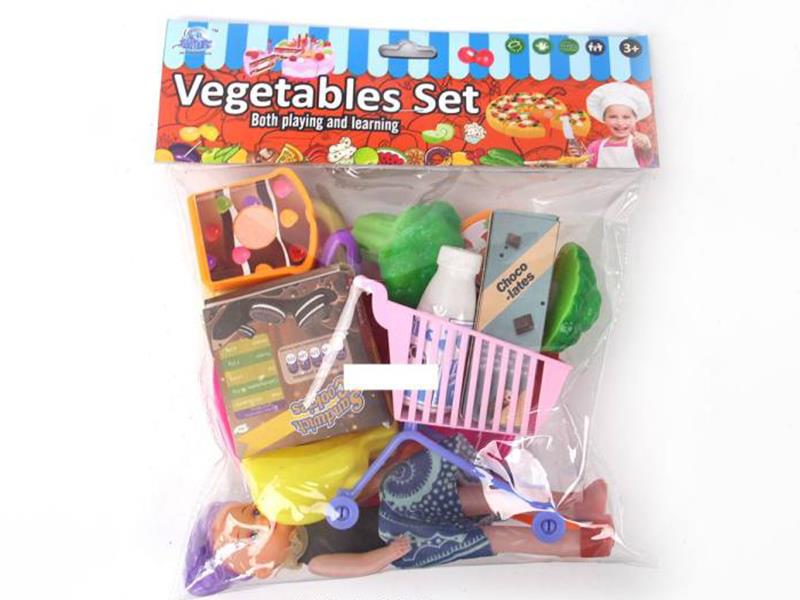 Shopping Cart Food Set