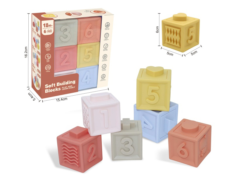 Twelve Constellations & Numbers Soft Building Blocks 6pcs