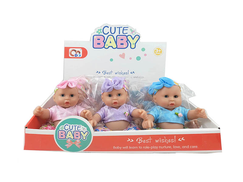 9" Vinyl 3D Eyes Baby Doll With 4 Sounds IC(12PCS)