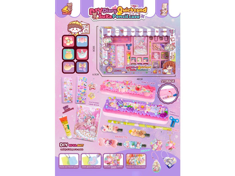 Diy Quicksand Notebook Pencil Case