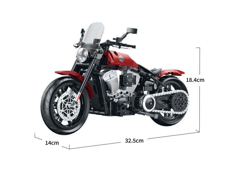 Building Blocks: 1:8 Technology Motorcycle Series - Halesling 542 Pieces