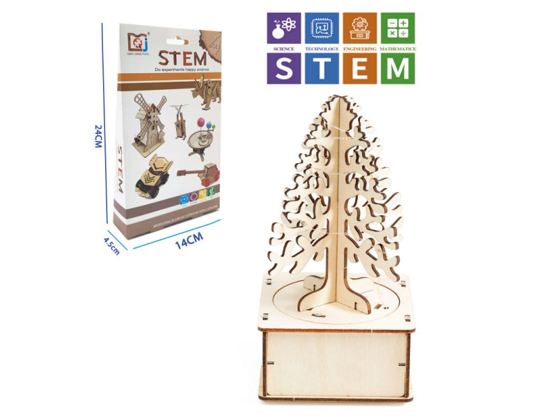 DIY Wooden Colorful Light Tree