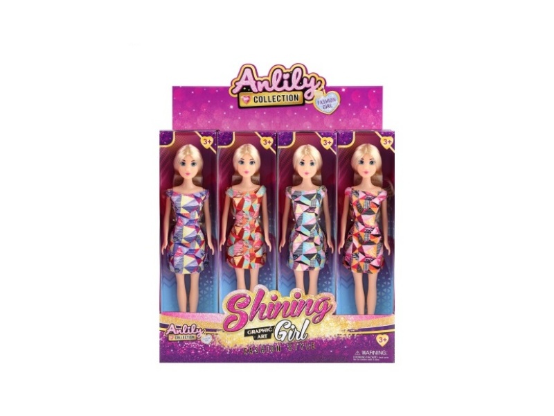 11.5-Inch Solid Body Doll (Fair Skin) Display Box 12 Pieces