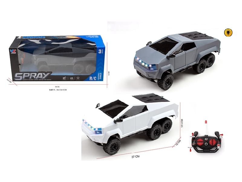 1:16 4CH R/C Six Wheeled Tesla Car  With  Light