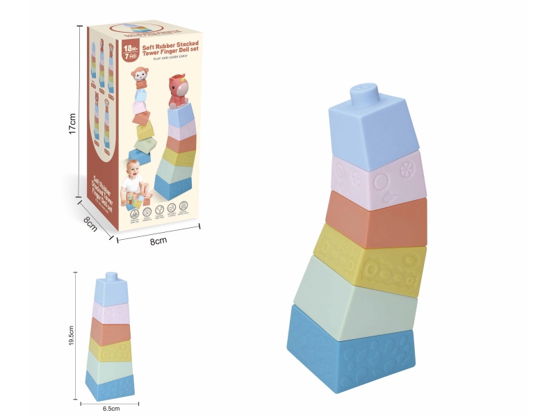 Soft Plastic Stacked Tower 6pcs
